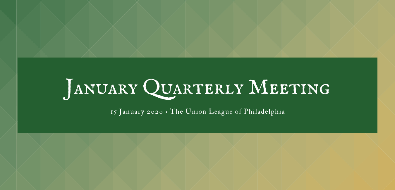 January 2020 – Quarterly Meeting